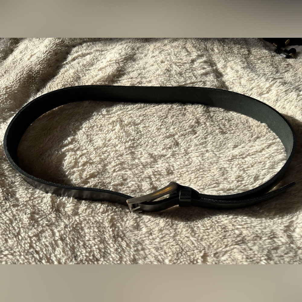Classic Black Leather Belt